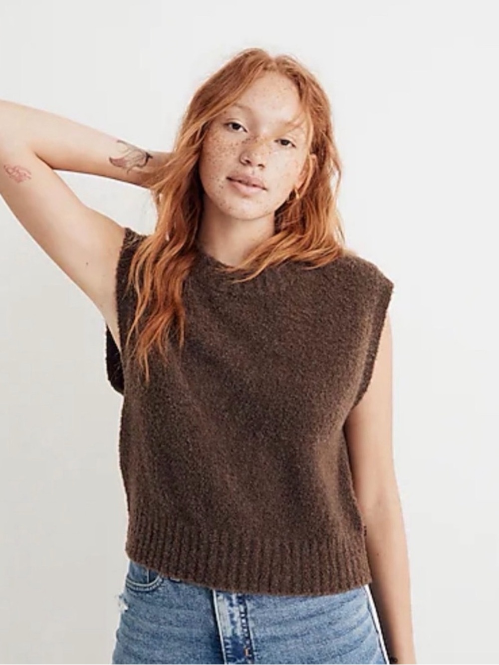 Madewell brown sweater vest top